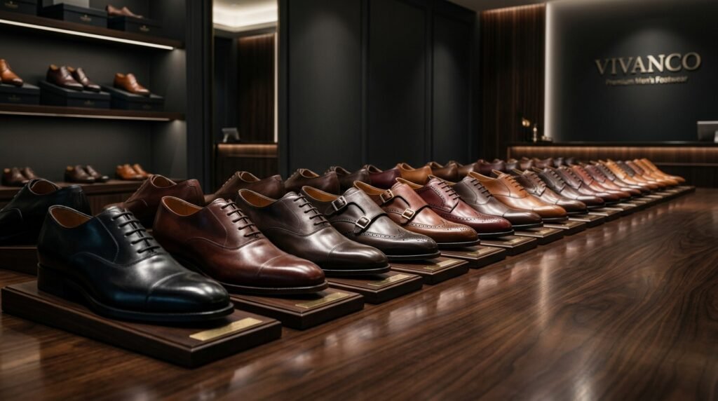 zapatos en fila